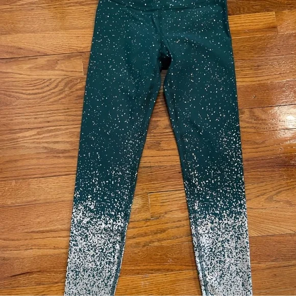 Beyond Yoga green ombré glitter leggings - Picture 1 of 3